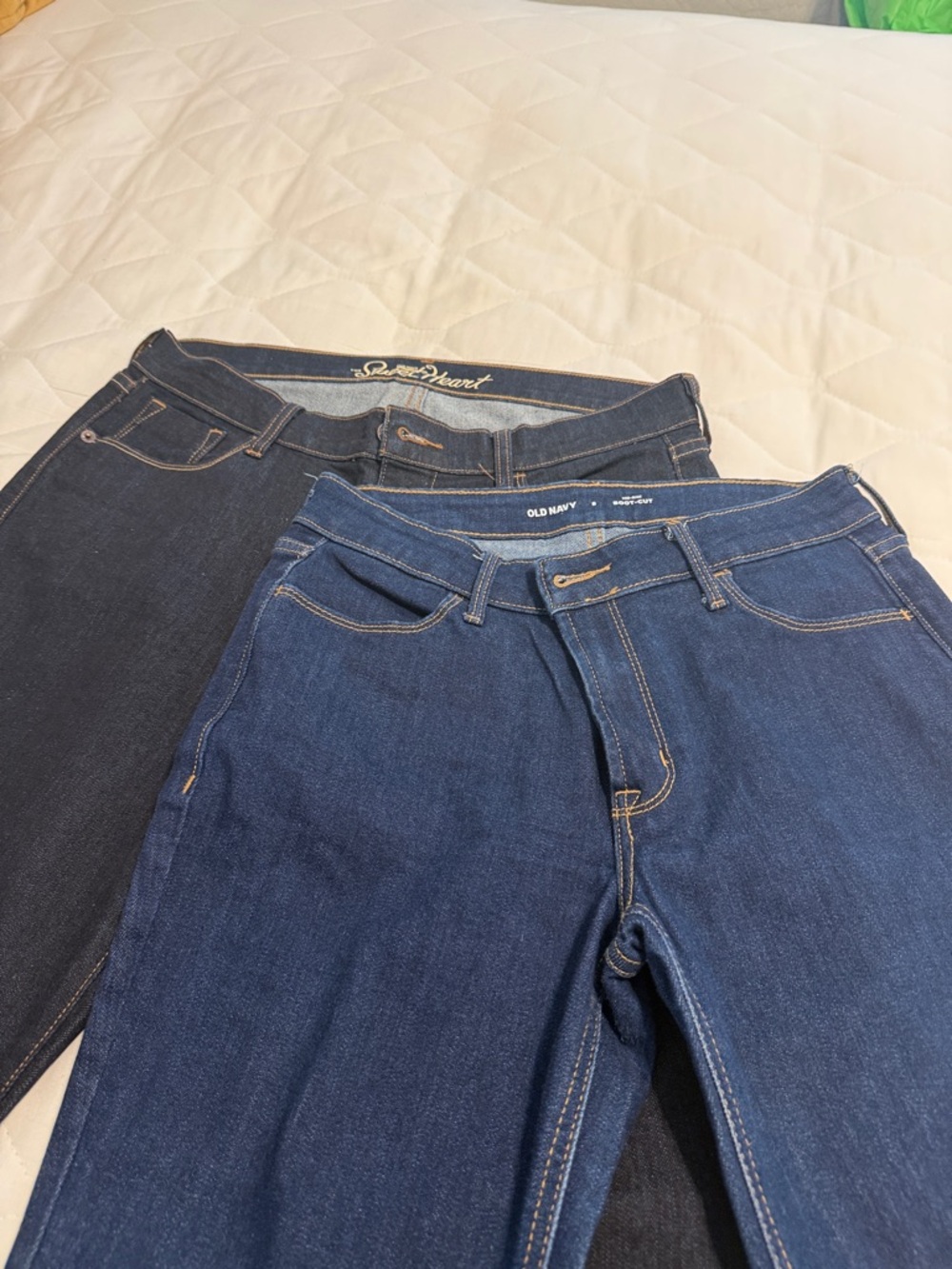 Old Navy Dark Blue Sweetheart and Mid-Rise Bootcut Denim Jeans Duo